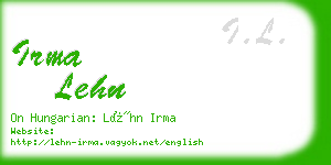 irma lehn business card
